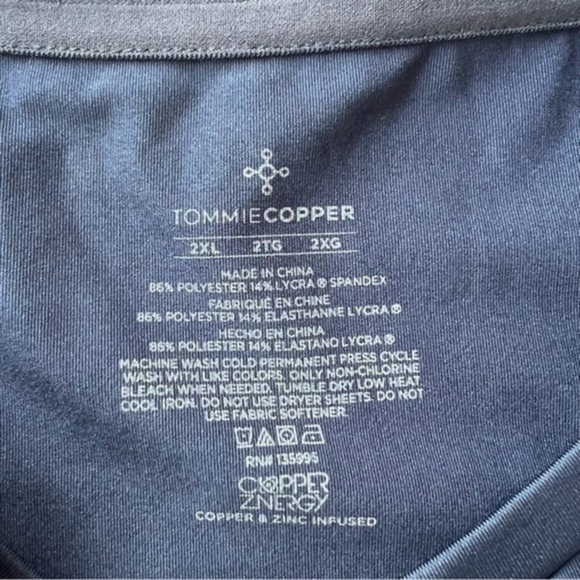 TOMMIECOPPER Size 2XL Long Sleeves Athletic‎ Shirts Navy Blue - Picture 7 of 10